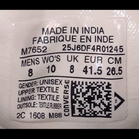 🛹Converse 10 White Low Top All-Star Shoes🛹 - Picture 8 of 11